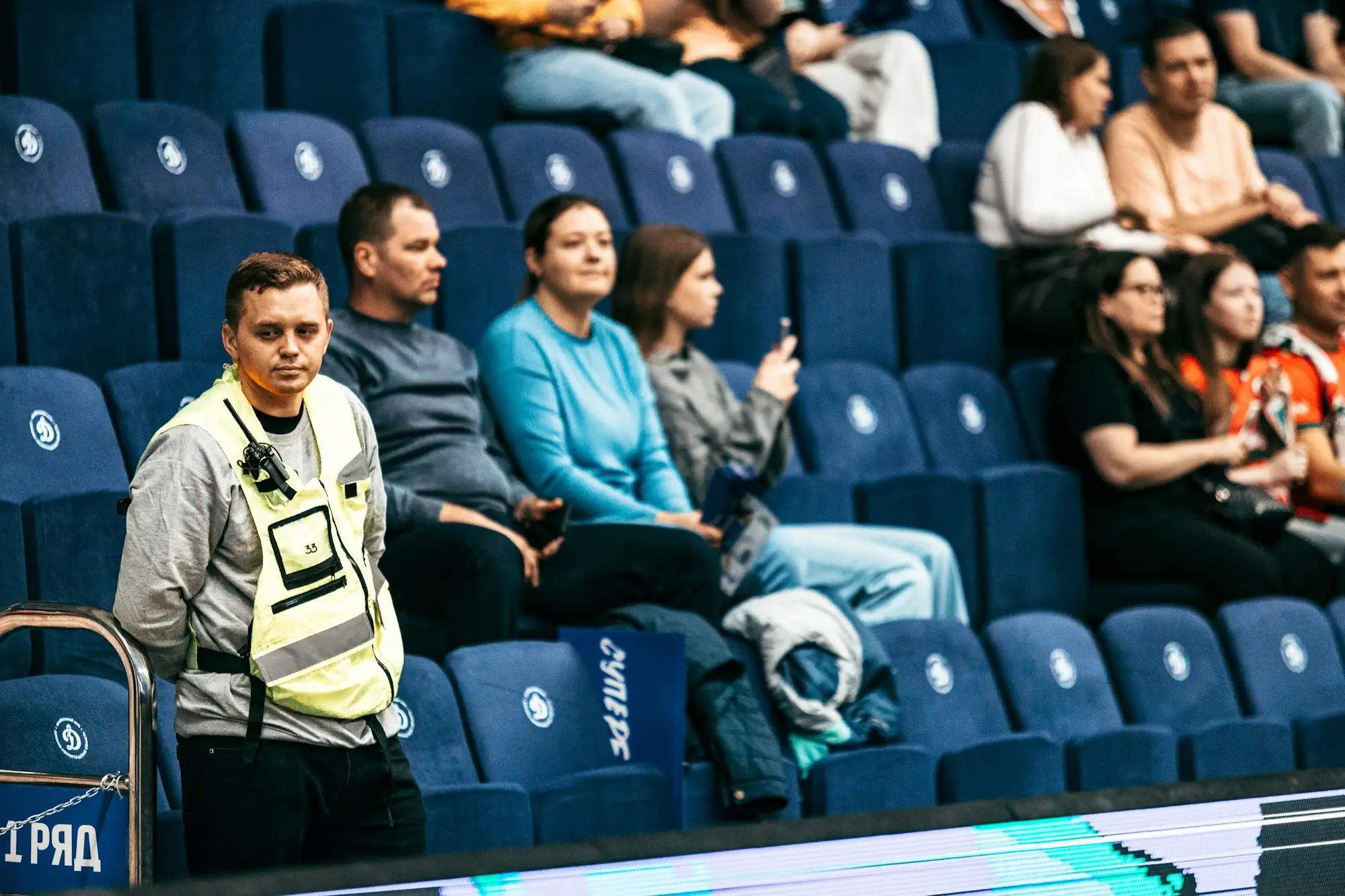 Security steward at a stadium event